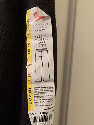 Hanes Live Love Comfort Women's Jogging Pants Size Sweatpants L 12-14 Petite - Picture 3 of 6