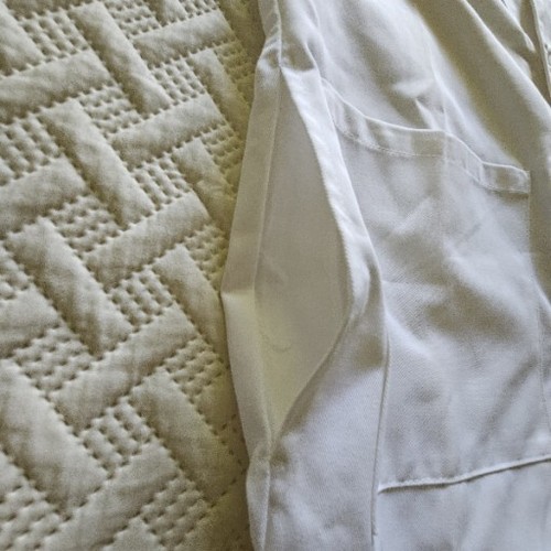 Landau Mens Twill 40.5 inch Knee Length Medical Lab Coat-3139 5 Button 3 Pockets - Picture 10 of 14