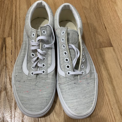 Grey Confetti Suede Canvas Mens 