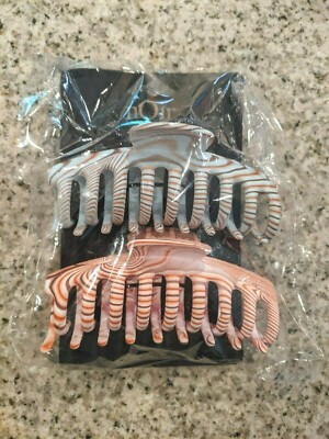 NOir Large  Hair Clips claws multi color 2 pack 