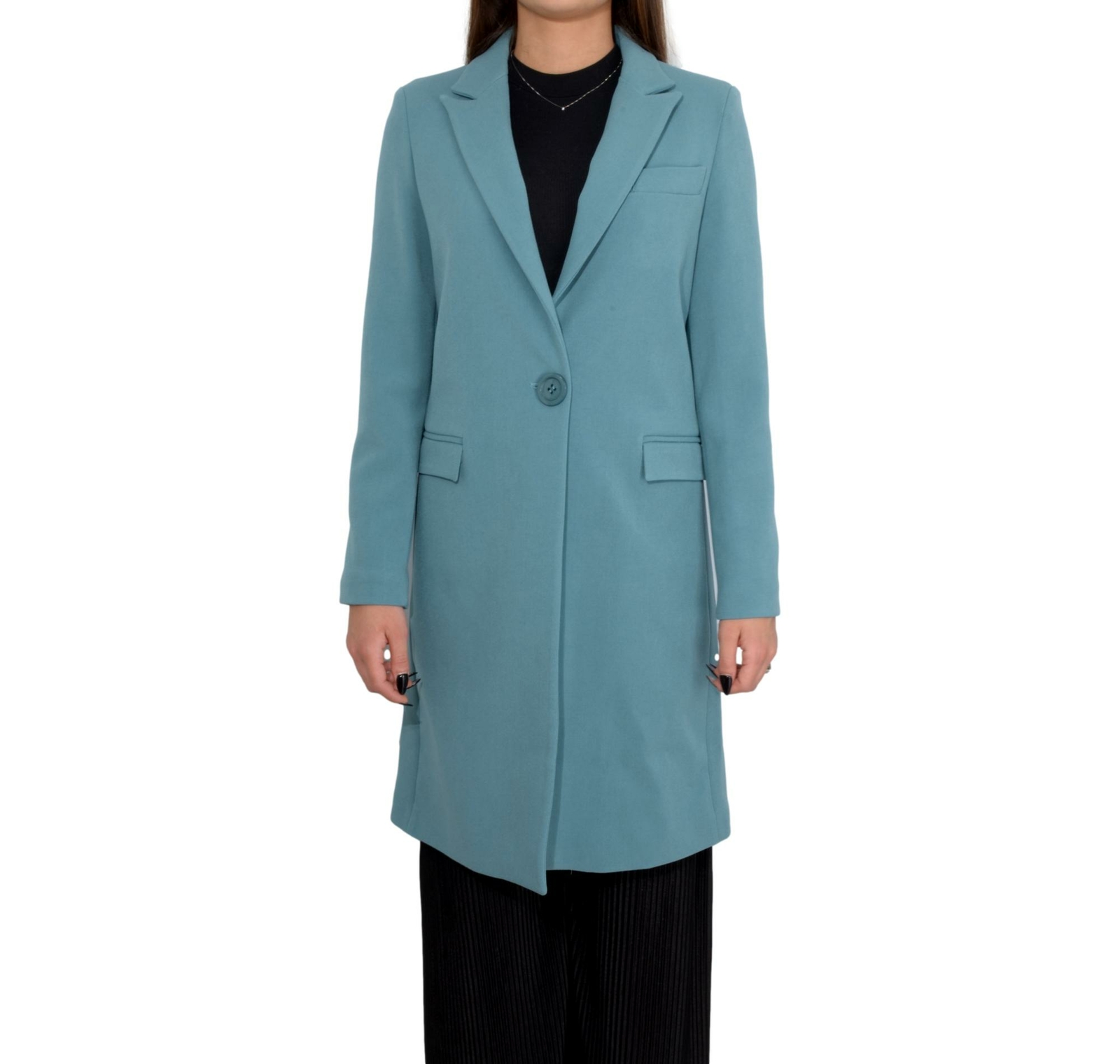 MDM MADEMOISELLE DU MONDE Abrigo Mujer Color Verde Agua Art. 7026