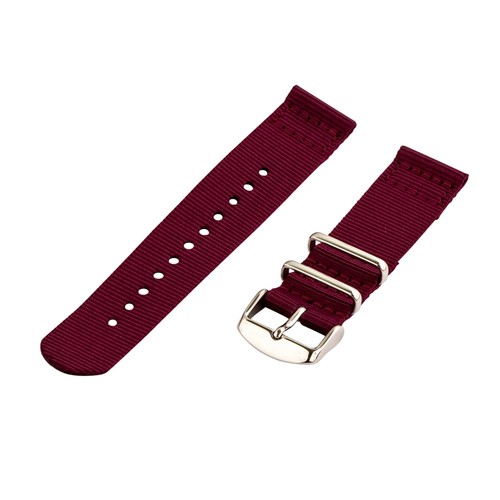 2 Piece Classic Solid Color Nylon Replacement Watch Band - Picture 15 of 20