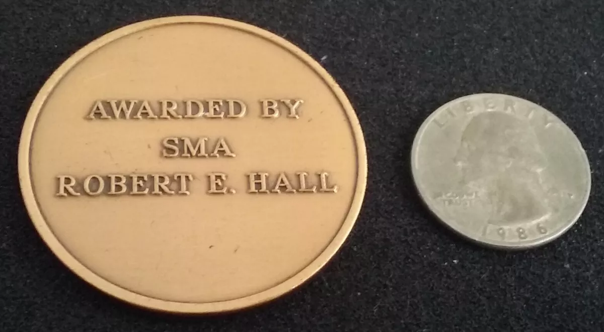 VINTAGE AUTHENTIC Sergeant Major of the Army US SMA Robert Hall Challenge  Coin | eBay