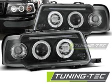 SCHEINWERFER PASSEND FÜR AUDI 80 B4 09.91-04.96 ANGEL EYES SCHWARZ