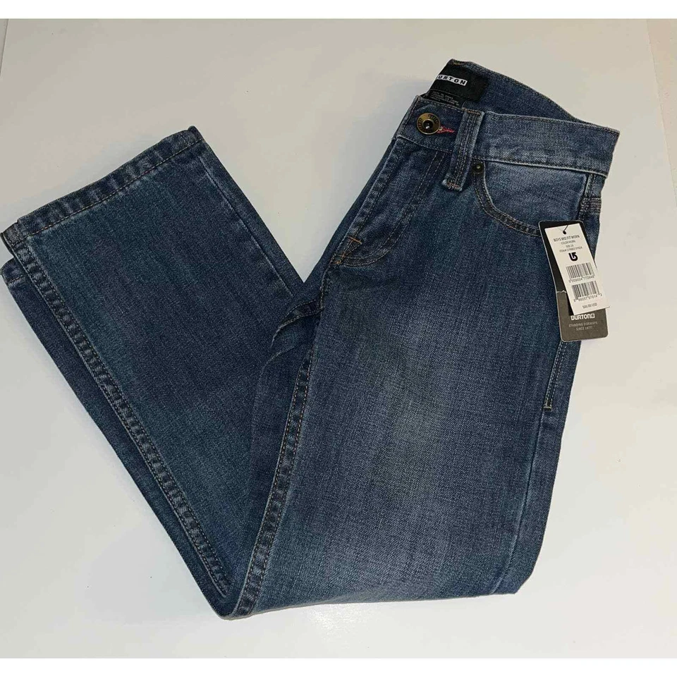 全新 Burton 男童中码破损牛仔裤 尺寸 24 (8) — 第 3/4 张图片