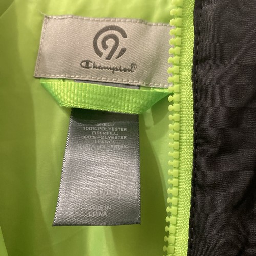 Champion Boys Gray & Green Snow Suit Overalls Bibs Size Small - Picture 3 of 5