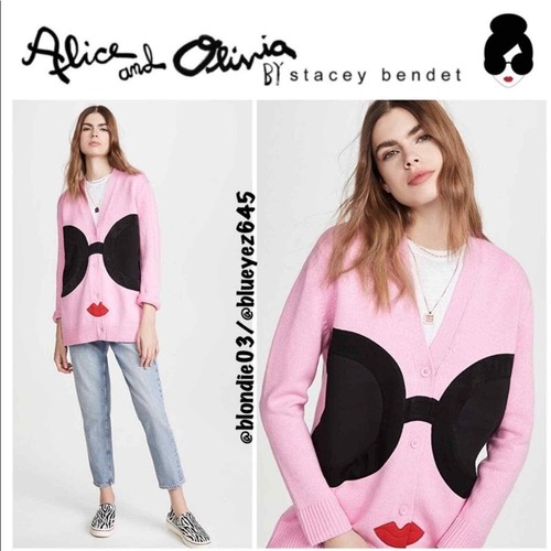 Olivia Bradford Stace Face Cardigan M 