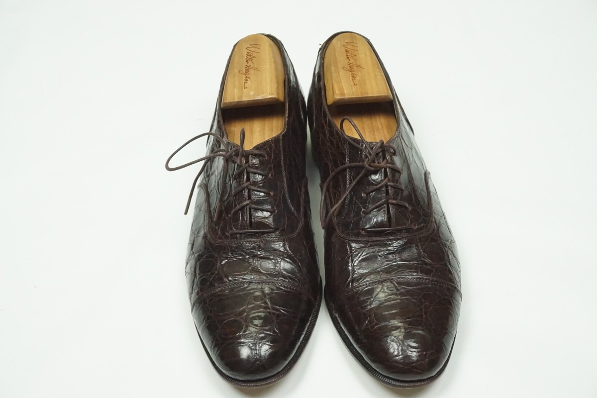 Salvatore Ferragamo Cap Toe Crocodile/Gator Mens Dress Shoes Sz 10D Gancini Driver ornament - Men | Ferragamo main image 3