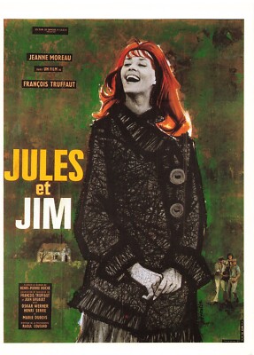 Jules et Jim Movie Postcard Reproduction of Org Poster Jeanne Moreau  *Am1d