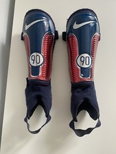 Retro Vintage Nike Total 90 - Shin Pads Guards - Blue/Red (L/170-185cm)