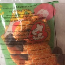 MCDONALDS HAPPY MEAL TOY 1998 3 TY Teenie Beanie Baby "Twigs the Giraffe   