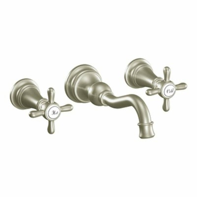 Moen Ts42112bn Weymouth 2 Handle High Arc Wall Mount Bathroom
