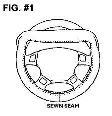 Sand 15 3/4 x 3 7/8 Leather Steering Wheel Cover For Ford & Lincoln  - Image 4 of 4