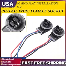 2PCS 3157 Bulb Brake Socket Lamp Turn Signal Light Wire Harness Plug Connector