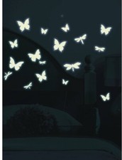 RoomMates Butterflies  Dragonflies Glow In The Dark Wall Decals