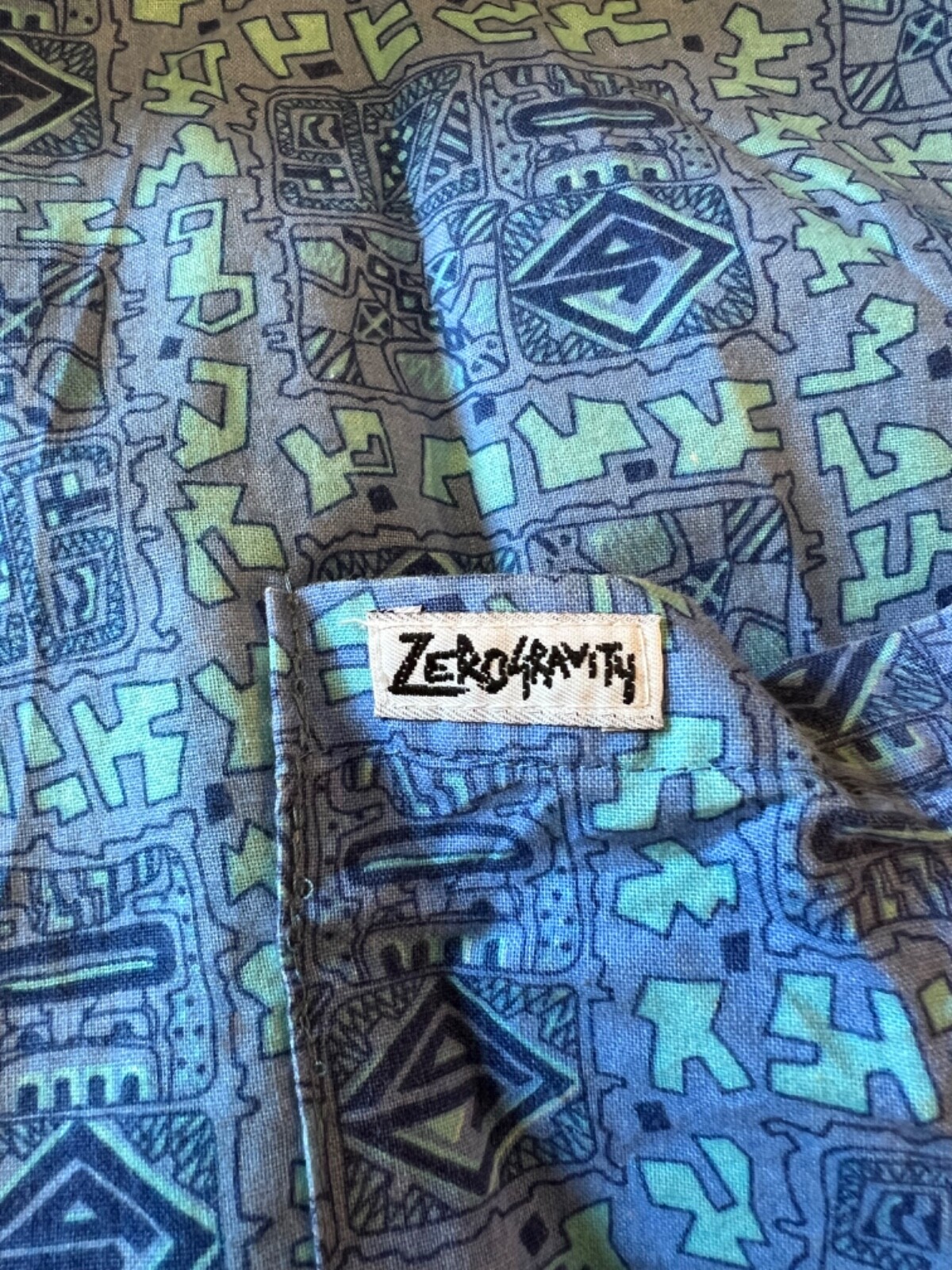 Vintage 90s Zero Gravity Pattern Button Shirt XL … - image 5