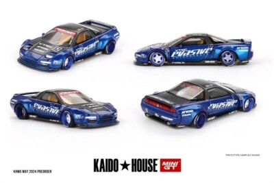 MINIGT　 街道ハウス　DGK Kaido House Kaido House x MINI GT 1:64 NSX Evasive V2 Blue LHD Model Car