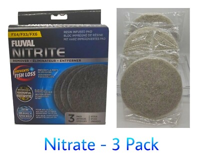Fluval A265 Nitrate 3 ct Remover Pads - FX4 FX5 FX6 Canister Filter - New In Box