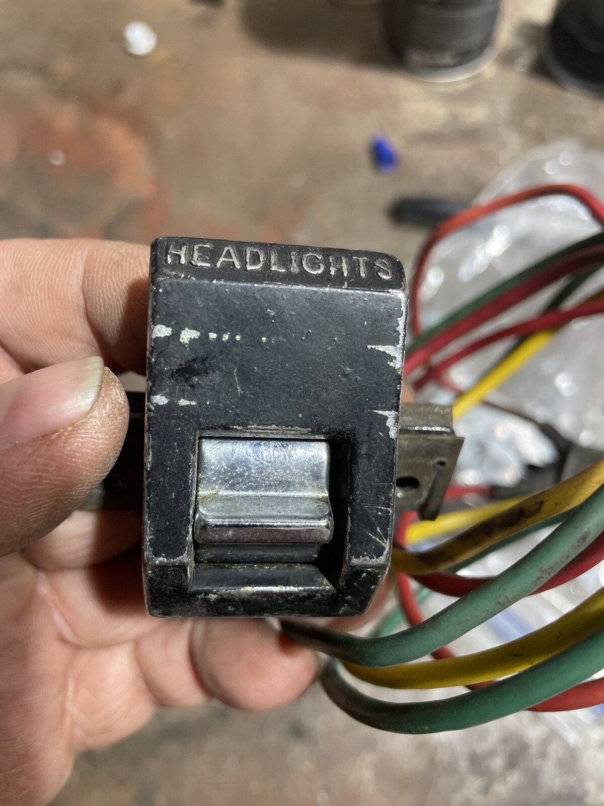 19631967 C2 Corvette Headlight Control Switch Dash Open Close Up Down