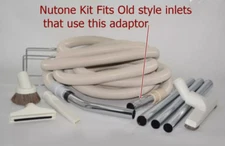 Nutone Central Vacuum Kit 30 ft complete suction hose non electric hose w tools