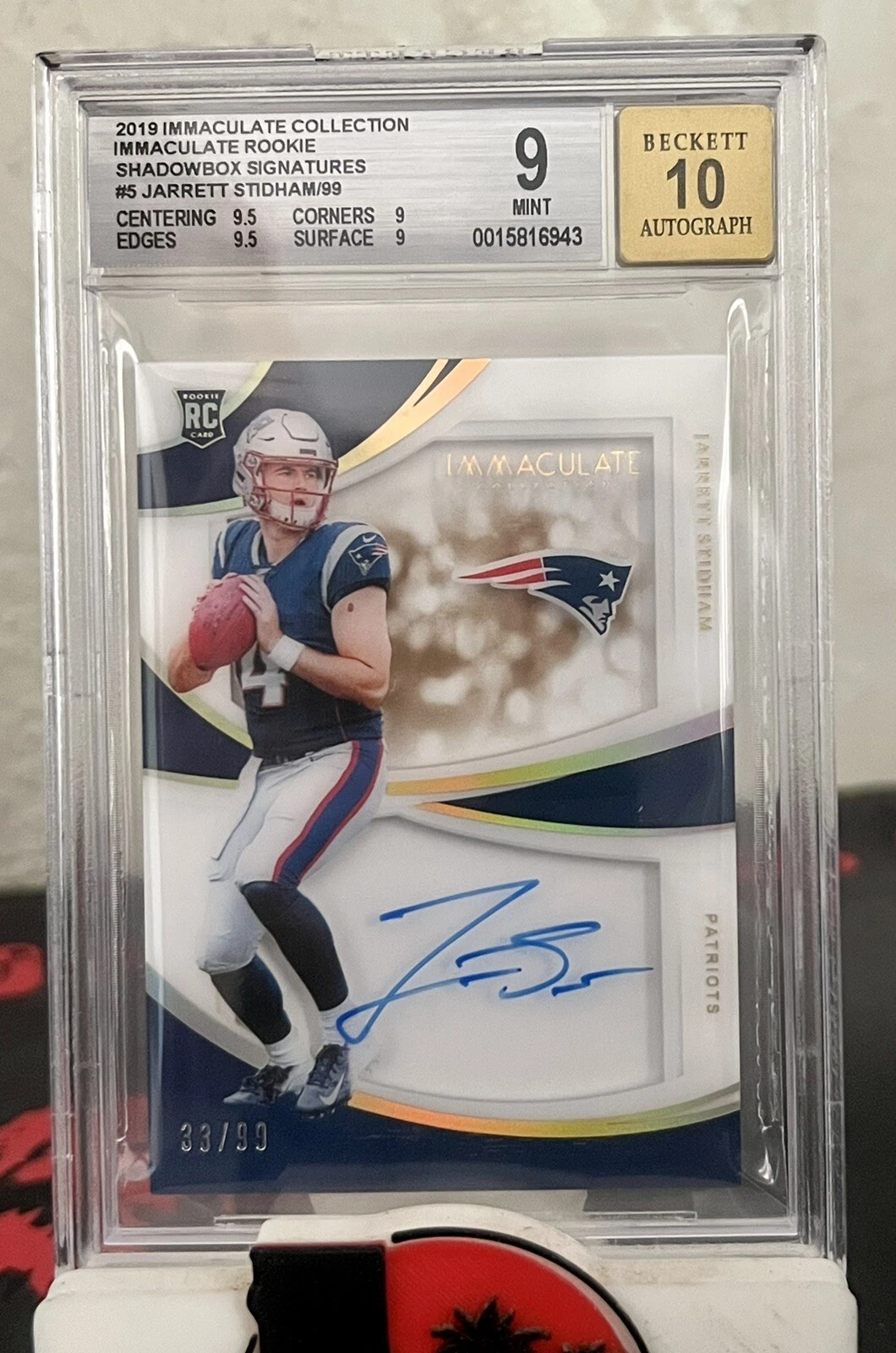 Jarrett Stidham Panini Immaculate Collection Rookies Shadowbox Signatures #RSDJS Base