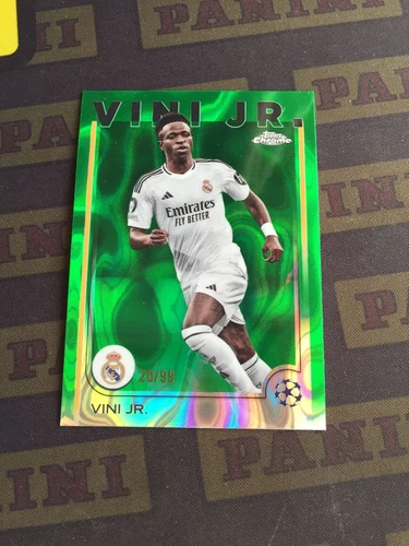 2024-25 Topps Chrome UEFA Vini Vinicius JR. Green Lava 20/99 Brazil Real Madrid