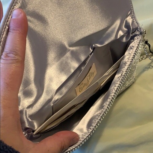 Silver Chain Crossbody Clutch - Picture 9 of 12