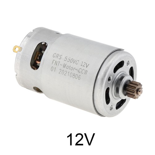 RS550 DC Motor for Electric Drill DIY Part 12 Teeth 10.8 - 25V 21500 - 29000RPM - Imagen 13 de 16