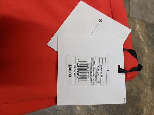 Victoria Beckham for Target orange Jakobsmuschelborte Köperrock Damen groß neu mit Etikett - Bild 2 von 3