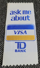 TD Bank Toronto Dominion Vintage Ribbon Bookmark Visa Retro Souvenir Memorabilia