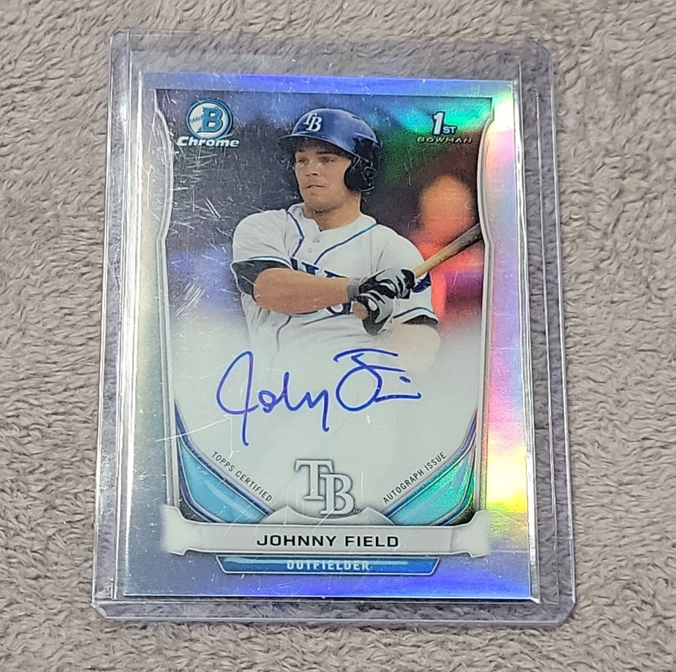 2014 Bowman Chrome Refractor Autograph #BCAP-JF Johnny Field No 461 of 500 - Image 2 of 4