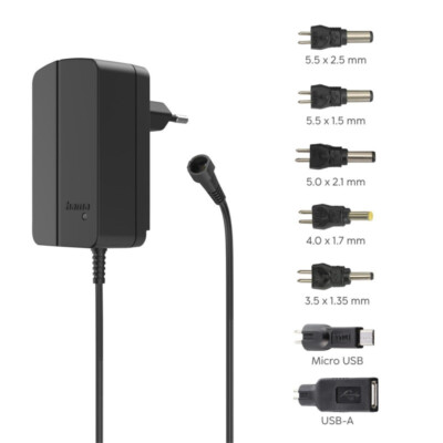 Hama 2250mA Universal Netzgerät 27W + 7 Adapter Stecker Netzteil Ladegerät 570