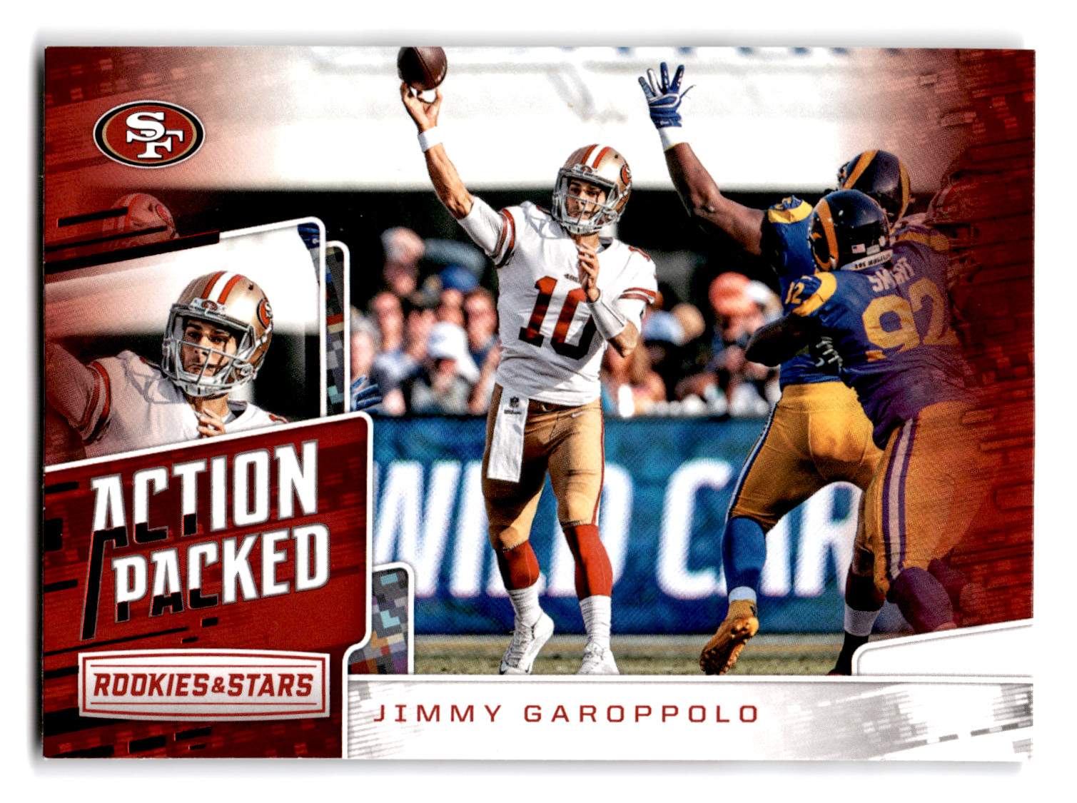 2018 Panini Rookies & Stars Action Packed #AP-1 Jimmy Garoppolo