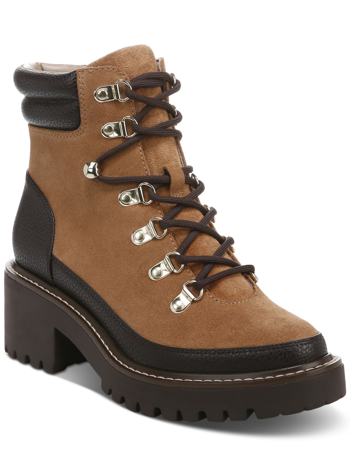 Женские кожаные сапоги GIANI BERNINI в коричневую полоску Maddyson на блочном каблуке 7 М