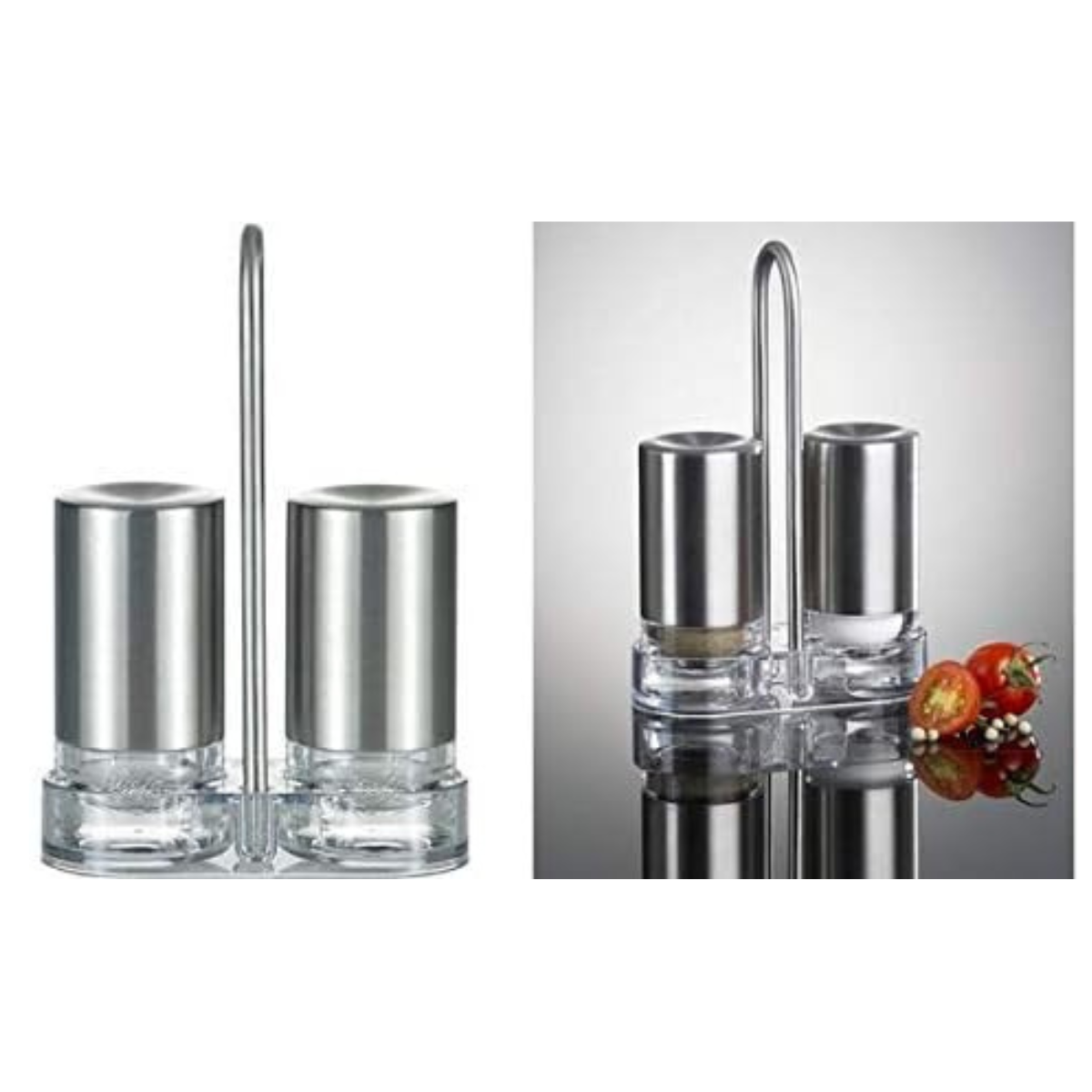 Set Sale e Pepe 5 cm - Acciaio Inox con Tappo a Vite - Weis