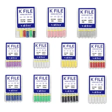 6/pk Dental Endo K-Files Root Canal Hand Use Files Stainless Steel #6 #8 #10