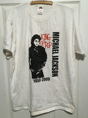 Michael Jackson King Of Pop Cut Off T Shirt RIP   XL