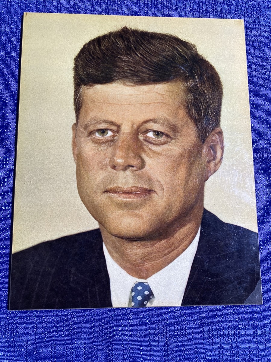 Unique￼ Portrait of President John F Kennedy on Wood 1960's The