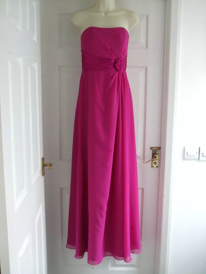 Z. DEFECT Womens Size 8 Pink Dress LADIES FULL LENGTH SMART EVENING SUMMER PROM - image 3 of 4