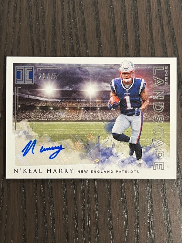2019 Impeccable N'Keal Harry Rookie Landscape Rookie Auto /75 Brady Patriots
