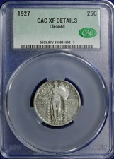 1927 STANDING LIBERTY QUARTER CAC XF DETAILS (2532304)