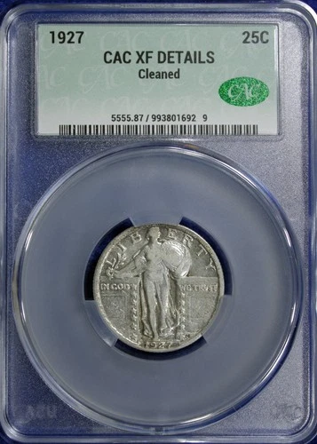 1927 STANDING LIBERTY QUARTER CAC XF DETAILS (2532304)