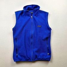 Vintage Patagonia Fleece Vest Blue 90s Made In USA Size Kids Small