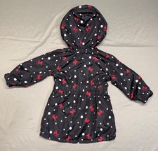 Disney Junior Minnie Mouse Toddler 2T Black Hooded Windbreaker Jacket