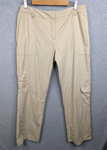 Bec & Bridge Pants Womens 14 Beige Cargo Multi Pocket Trousers Event Work Ladies