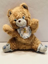 Vintage Knickerbocker Animals Of Distinction Teddy Bear Plush 12" Gingham BIN 9