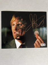 Aaron Eckhart autographed signed 8x10 photo Beckett BAS COA Two Face Batman Rare