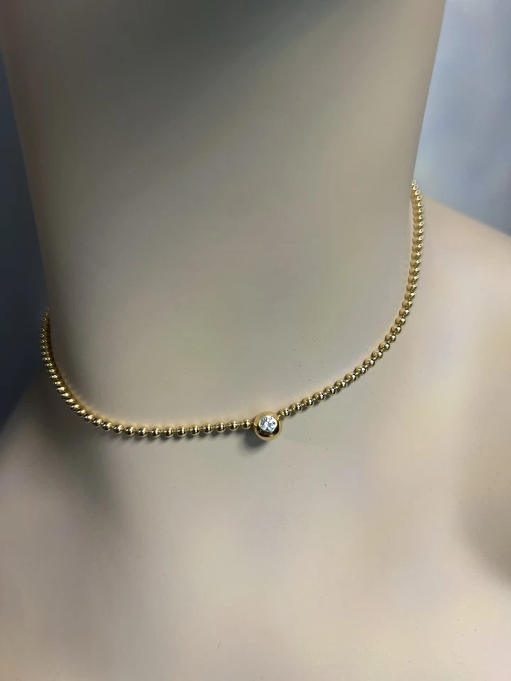 Auténtico Raro Collar Cartier Oro Amarillo 18K Diamantes Draperie de Decollete Foto 2 de 4