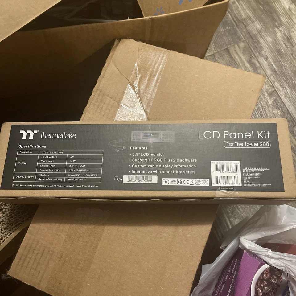Kit de painel LCD Thermaltake Tower 200 para a torre 200 estojo novo/selado - Imagem 2 de 4