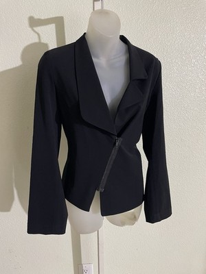 Lilith Black Zip Front Top Jacket Size M